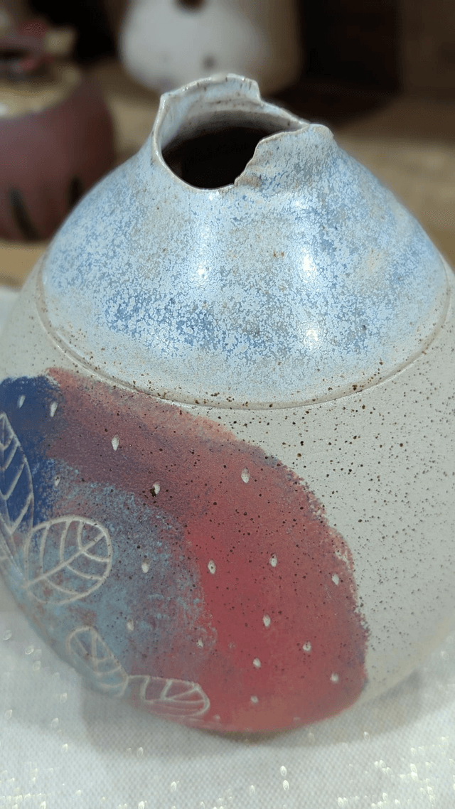 Vase feuilles d'érable 